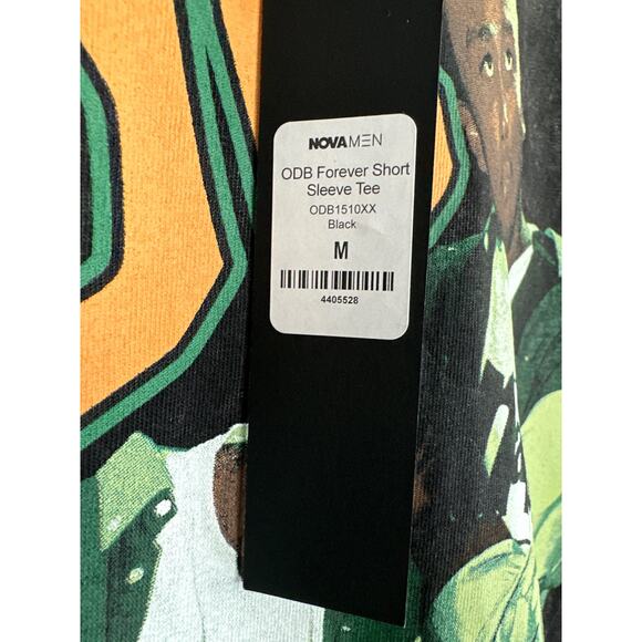 ODB Black Acid Wash Crewneck 90s Rapper Graphic Tee NEW Size Medium - Picture 5 of 9